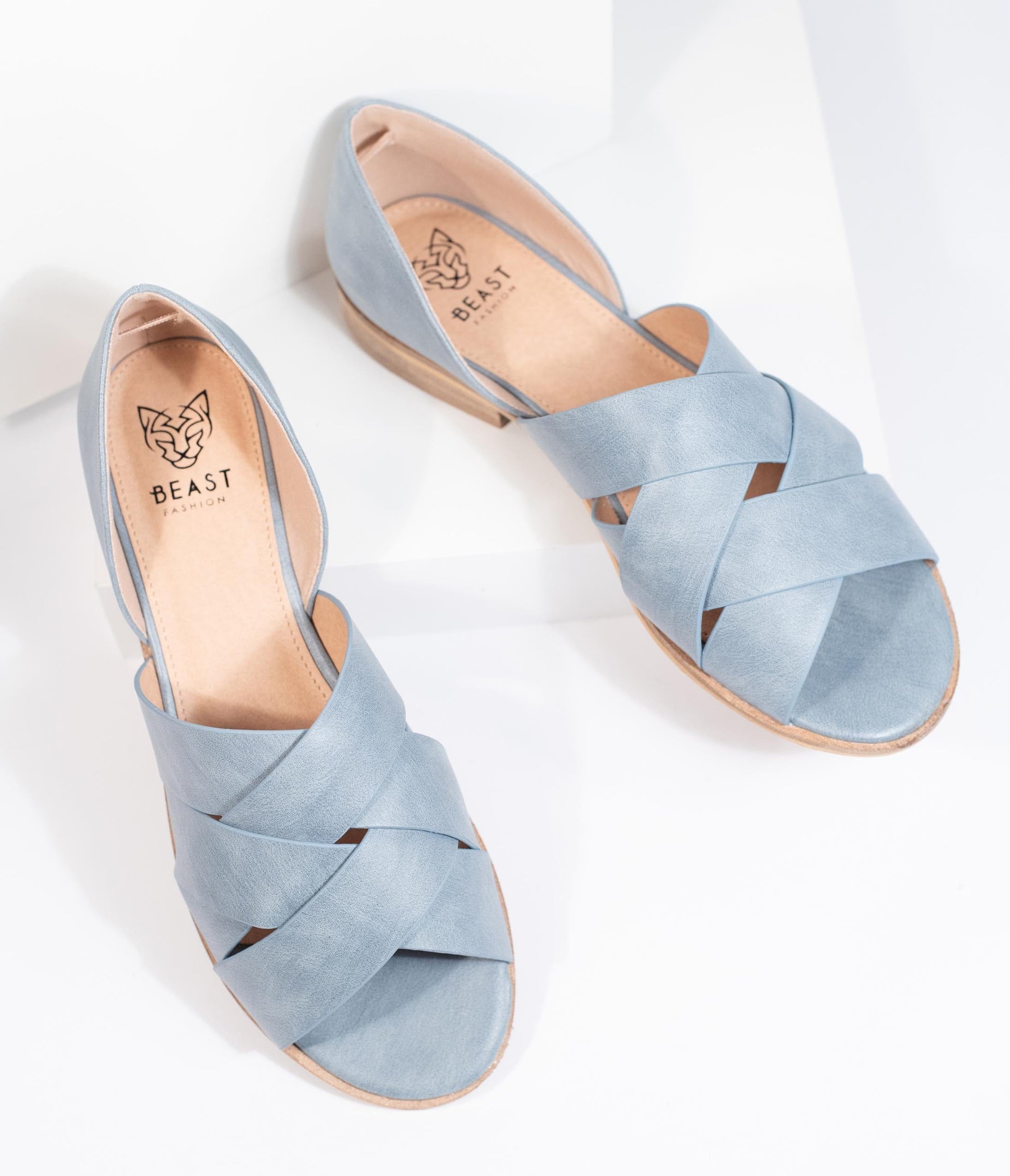 Grey Leatherette Woven Open Toe Sandals