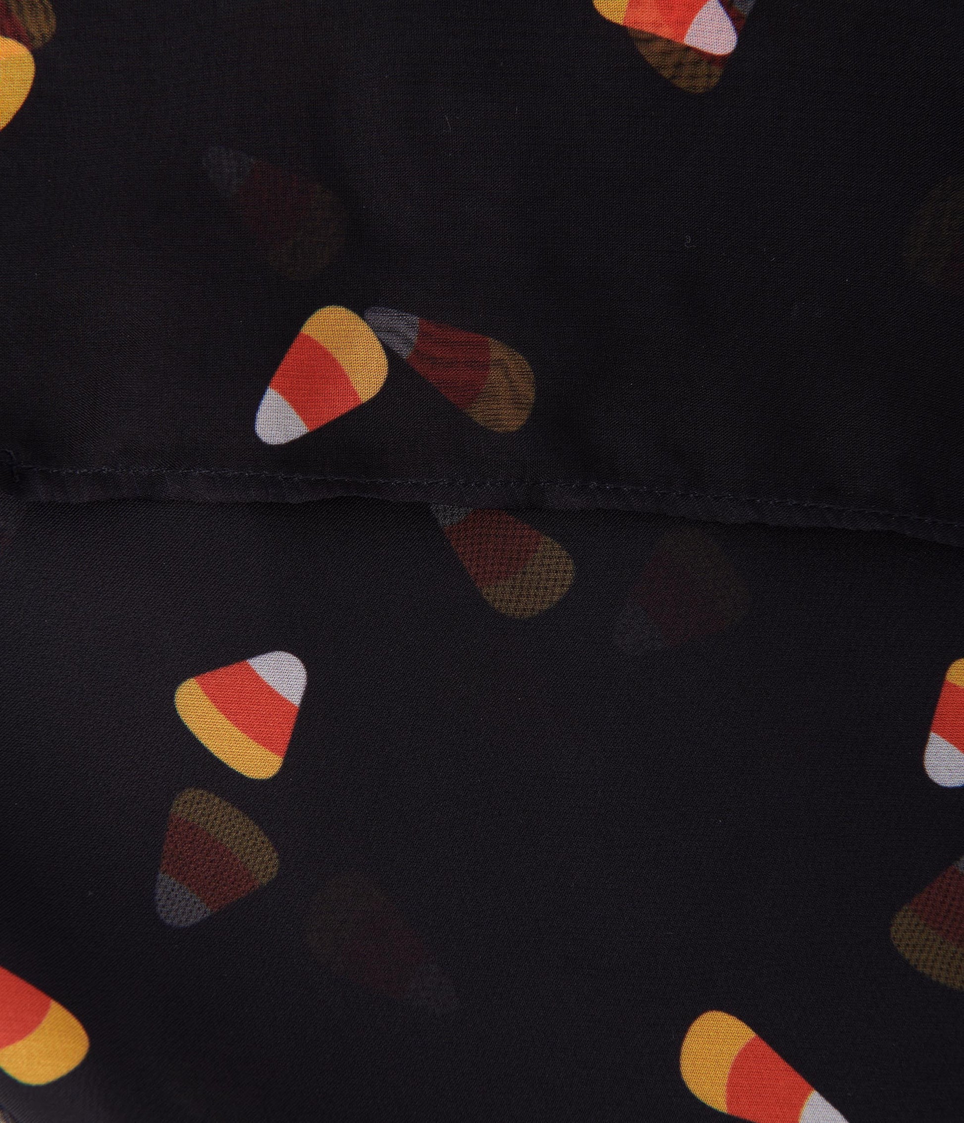 Unique Vintage Black Candy Corn Print Hair Scarf | Halloween Accessories