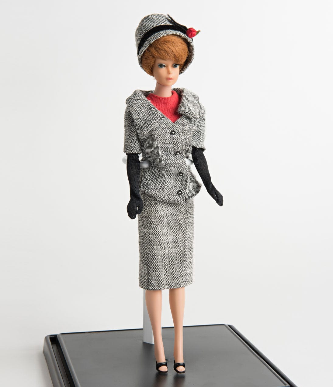The Vault - Barbie x Unique Vintage Grey Tweed Career Girl Suit Set