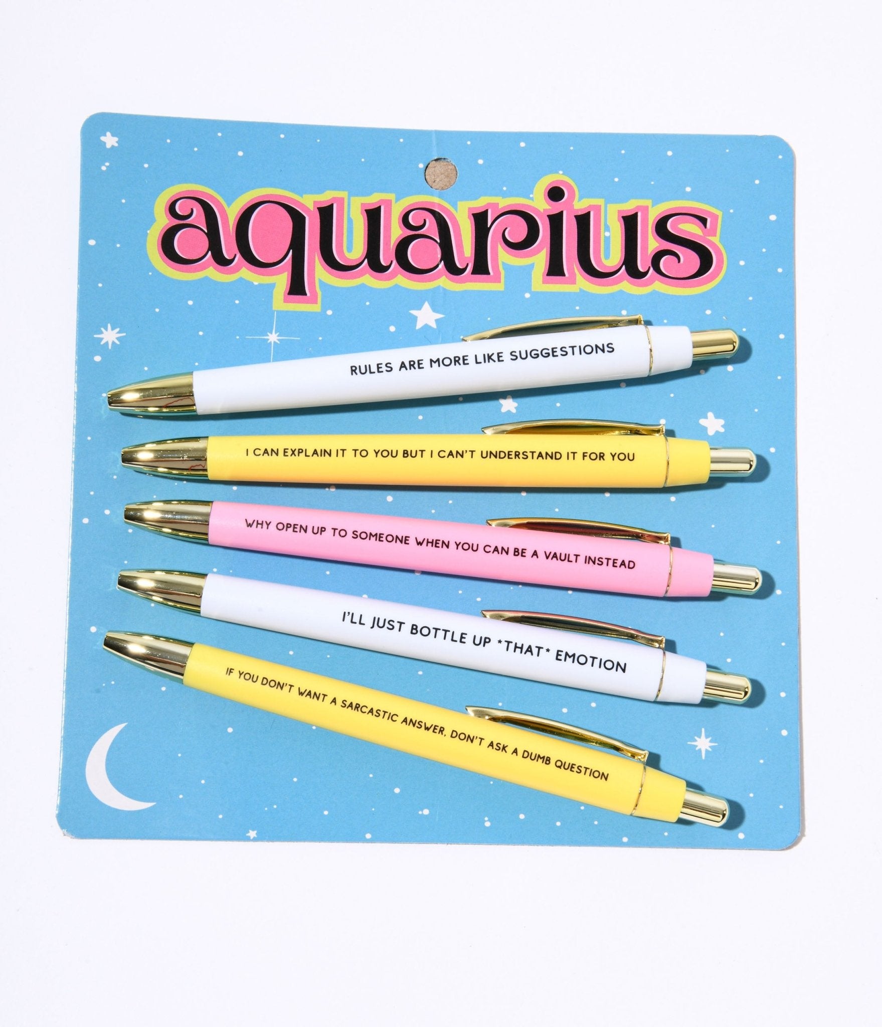 Funny Pen Set of 7, Sarcastic Daily Pen Set, Office Supplies