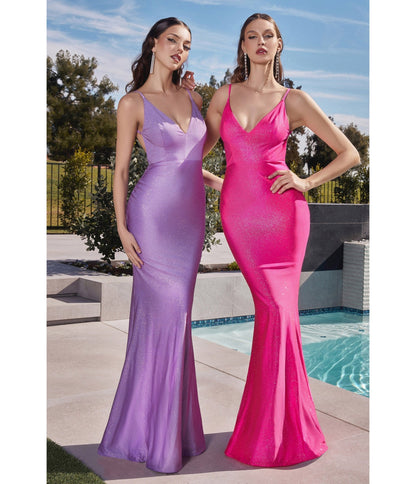 Barbie Pink Glitter Satin Sultry Fitted Evening Dress - Unique Vintage - Womens, DRESSES, PROM AND SPECIAL OCCASION