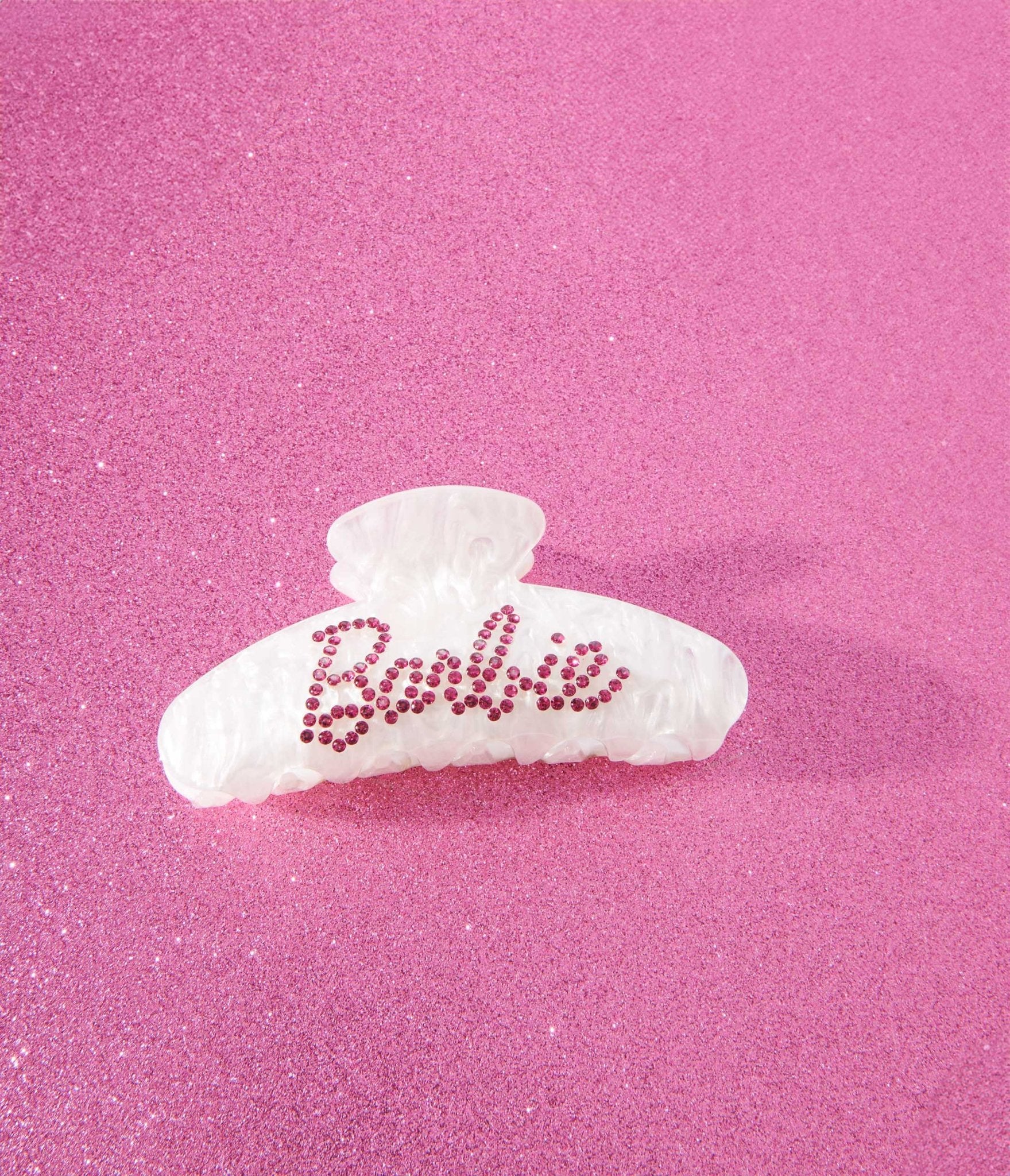 Barbie x Kitsch Pearl & Pink Rhinestone Claw Clip - Unique Vintage - Womens, ACCESSORIES, HAIR