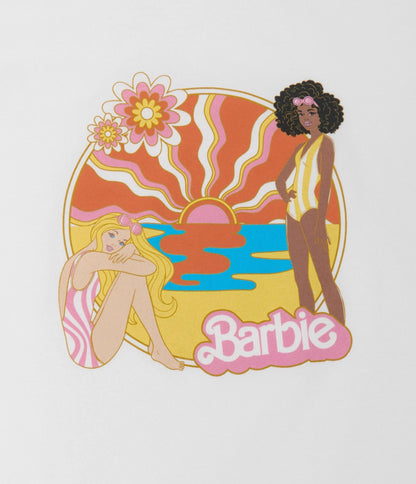 Barbie x Unique Vintage Malibu Beach Fitted Graphic Tee - Unique Vintage - Womens, GRAPHIC TEES, TEES