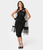Barbie‰ã¢ x Unique Vintage Black Magic Sheath Dress & Cape Set - Unique Vintage - Womens, DRESSES, WIGGLE
