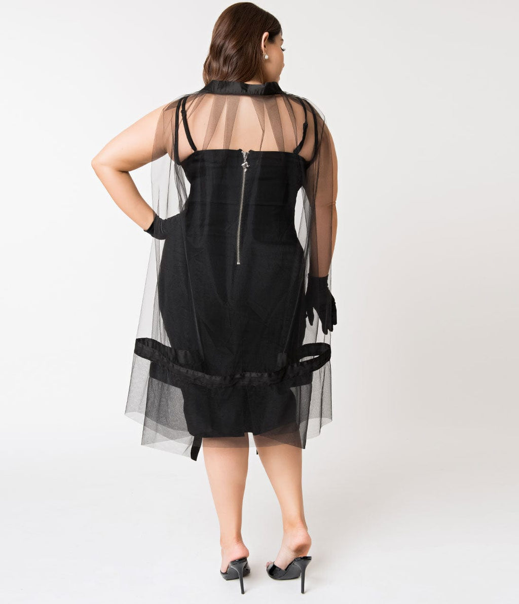 Barbie‰ã¢ x Unique Vintage Black Magic Sheath Dress & Cape Set - Unique Vintage - Womens, DRESSES, WIGGLE