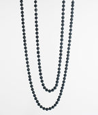 Black 60" Long Pearl Necklace - Unique Vintage - Womens, ACCESSORIES, JEWELRY