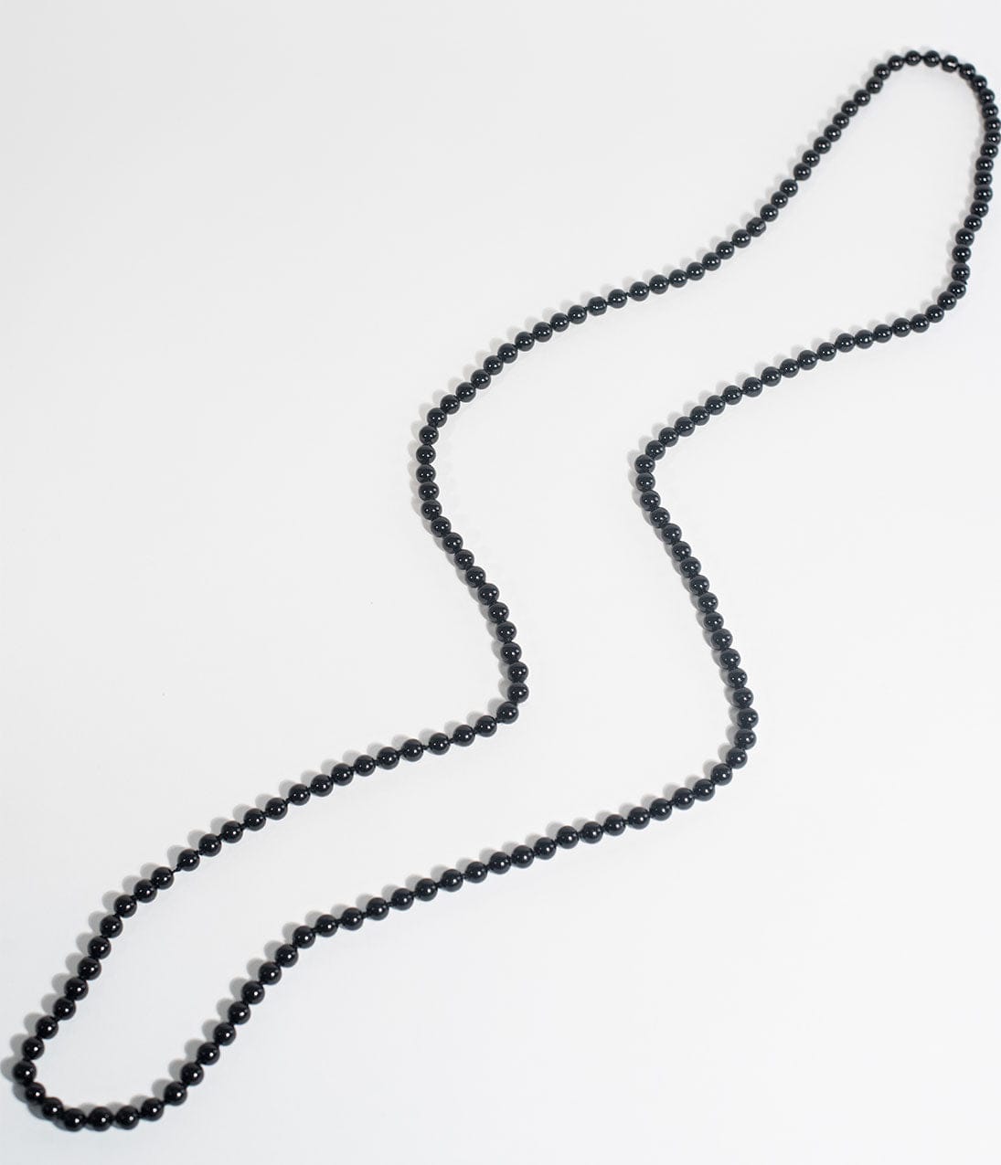 Black 60" Long Pearl Necklace - Unique Vintage - Womens, ACCESSORIES, JEWELRY