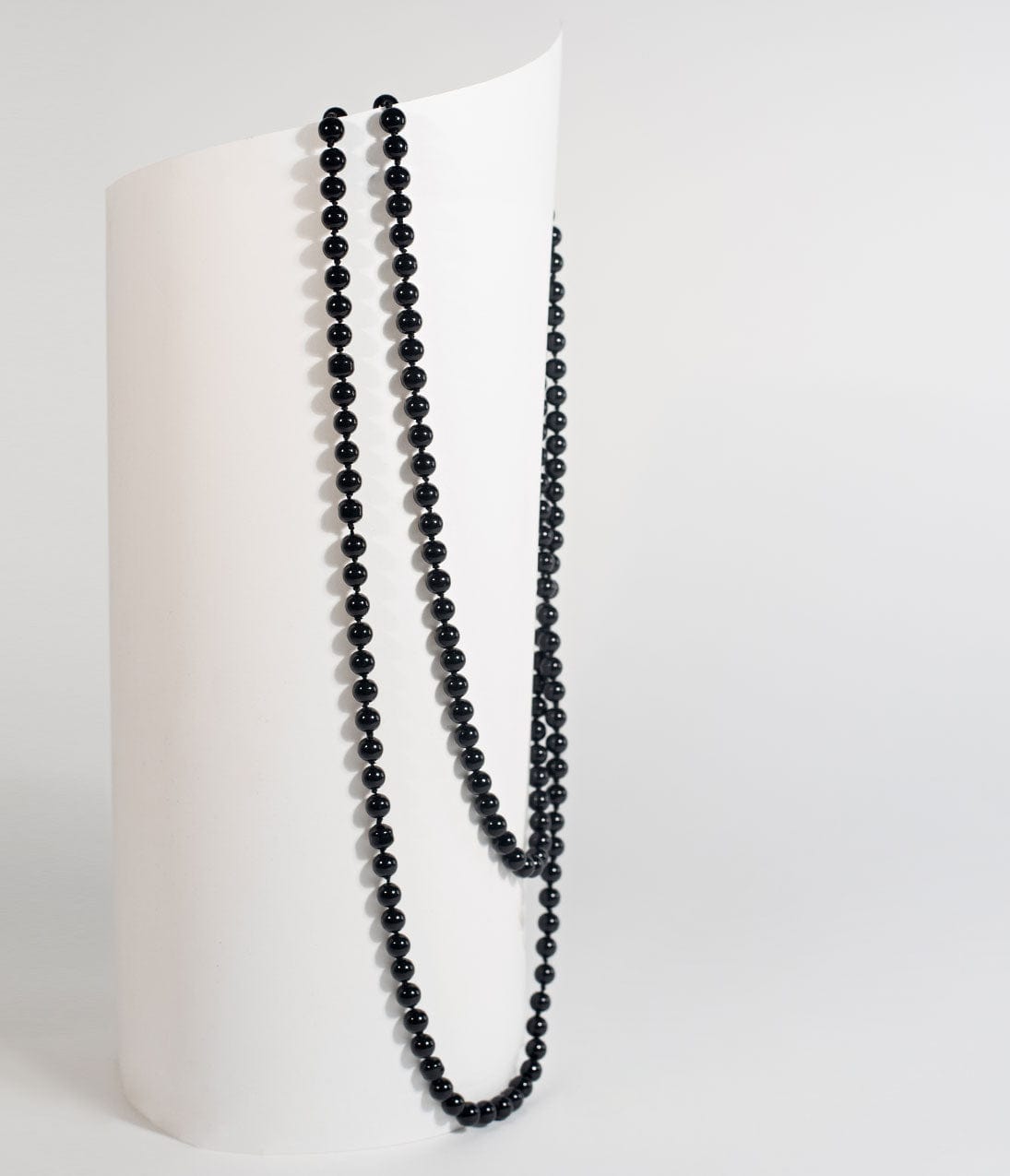 Black 60" Long Pearl Necklace - Unique Vintage - Womens, ACCESSORIES, JEWELRY