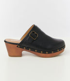 Black Clog Heels - Unique Vintage - Womens, SHOES, HEELS