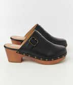 Black Clog Heels - Unique Vintage - Womens, SHOES, HEELS