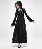 Black Dark Moon Long Coat - Unique Vintage - Womens, TOPS, OUTERWEAR