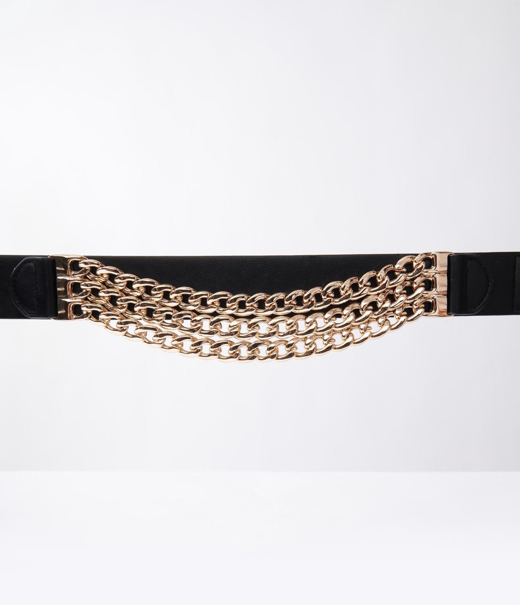 Black & Gold Chain Link Belt - Unique Vintage - Womens, ACCESSORIES, BELTS