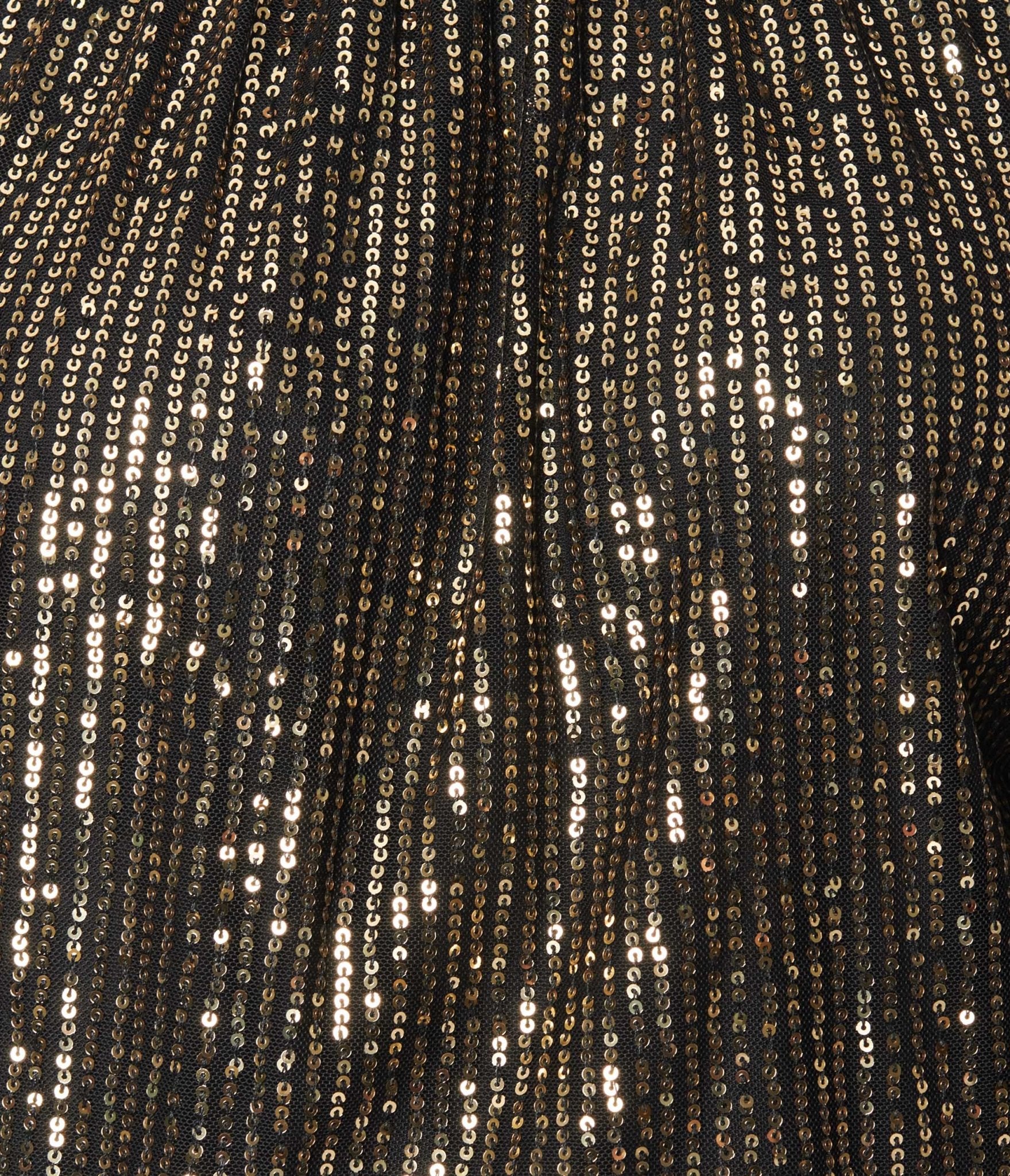 Black & Gold Sequin Shimmer Blouse - Unique Vintage - Womens, TOPS, WOVEN TOPS