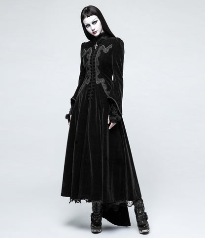 Black Gothic Palace Swallow Tail Jacket - Unique Vintage - Womens, DRESSES, PROM AND SPECIAL OCCASION