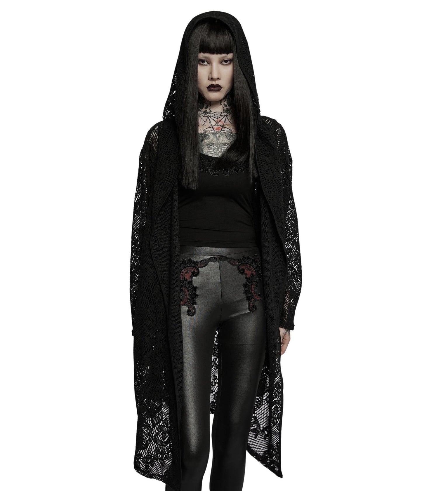 Black Laced Goth Jacket - Unique Vintage - Womens, TOPS, OUTERWEAR