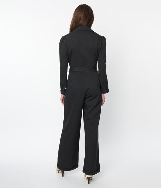 Black Long Sleeve Jumpsuit – Unique Vintage