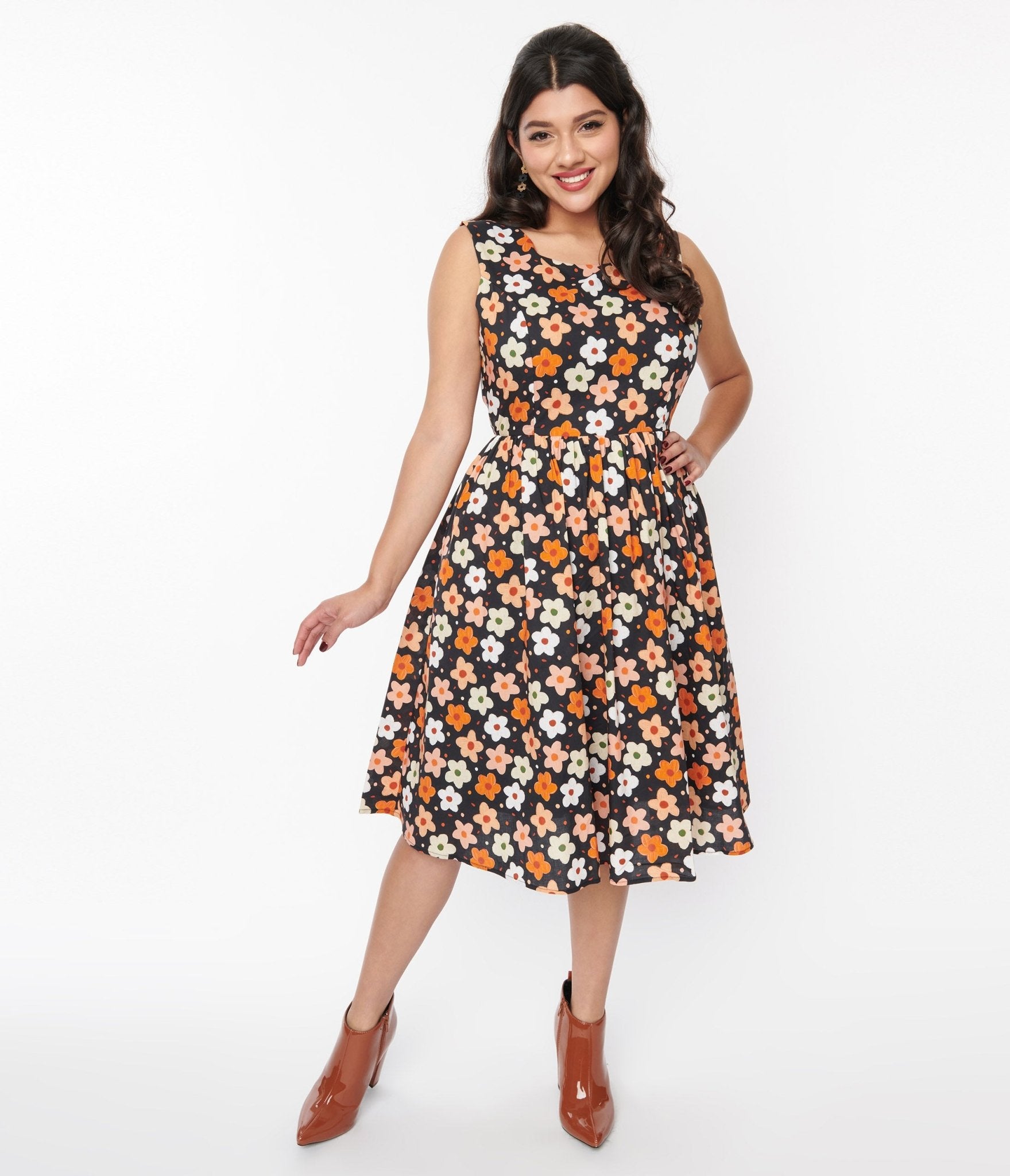 Womens ditsy print dress top