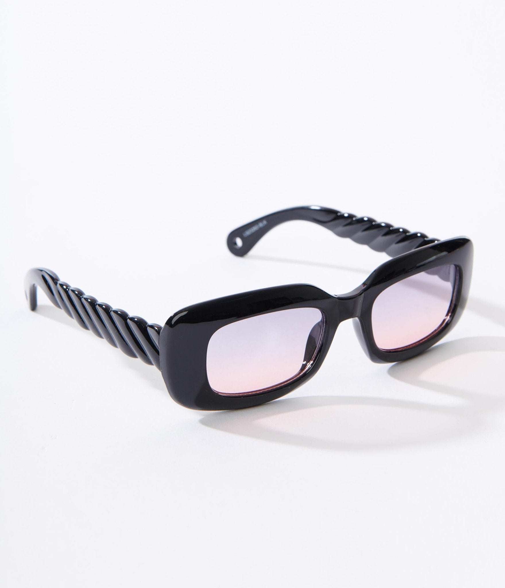 Black & Pink Ombre Tint Oval Sunglasses - Unique Vintage - Womens, ACCESSORIES, SUNGLASSES