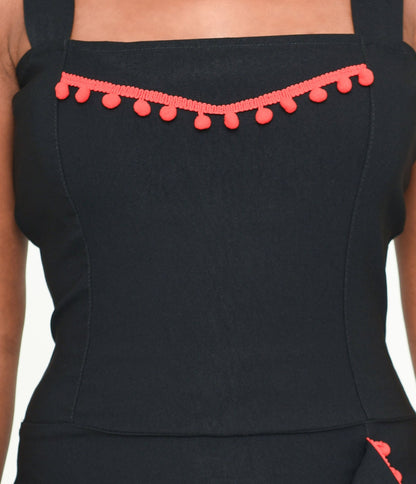 Black & Red Cayenne Wiggle Dress - Unique Vintage - Womens, DRESSES, WIGGLE