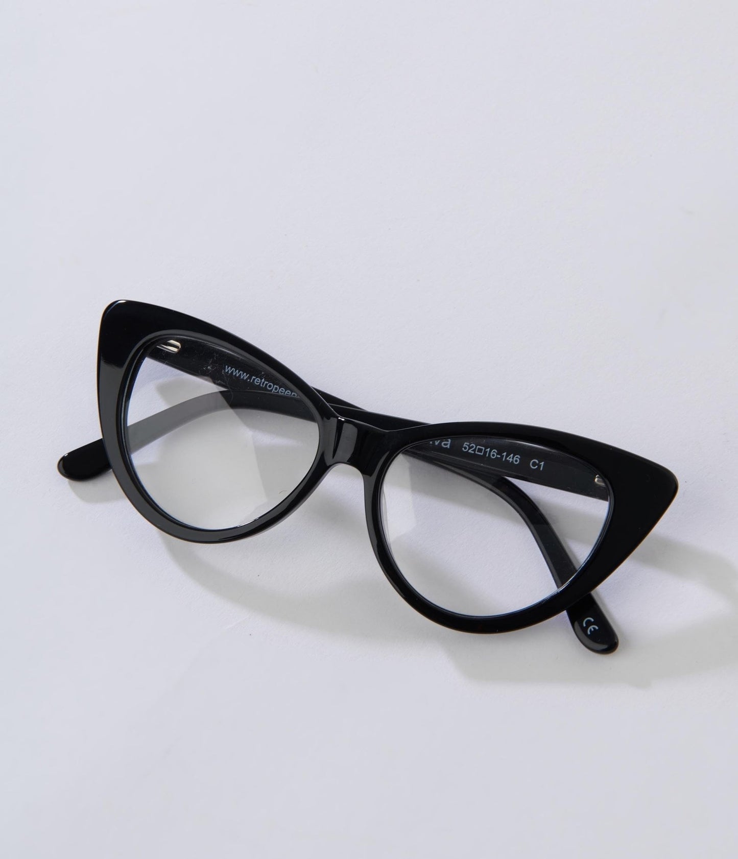 Black Rimmed Cat Eye Glasses - Unique Vintage - Womens, ACCESSORIES, SUNGLASSES