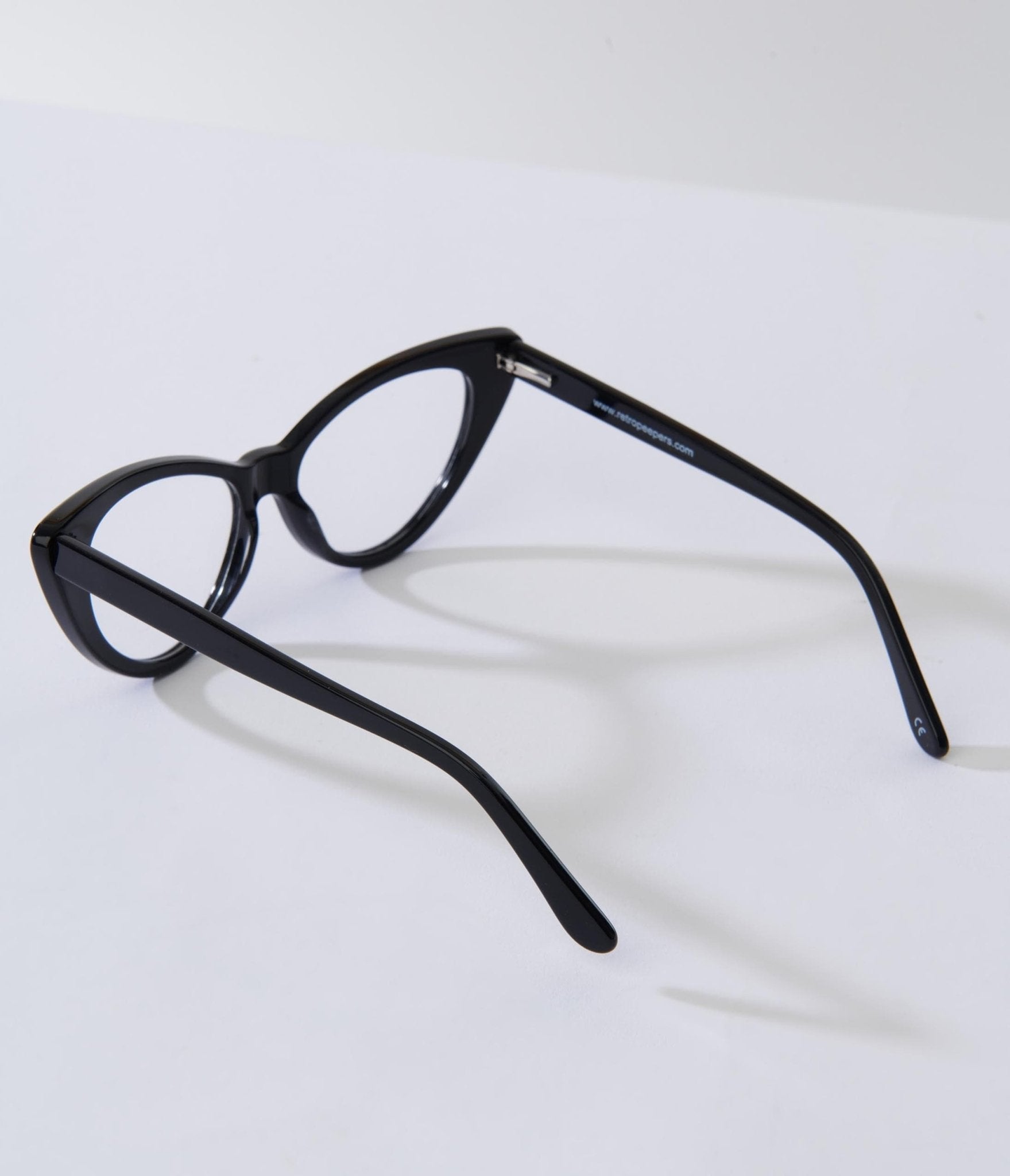 Black Rimmed Cat Eye Glasses - Unique Vintage - Womens, ACCESSORIES, SUNGLASSES