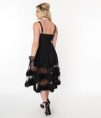 Black Roman Holiday Tulle Swing Dress - Unique Vintage - Womens, DRESSES, SWING