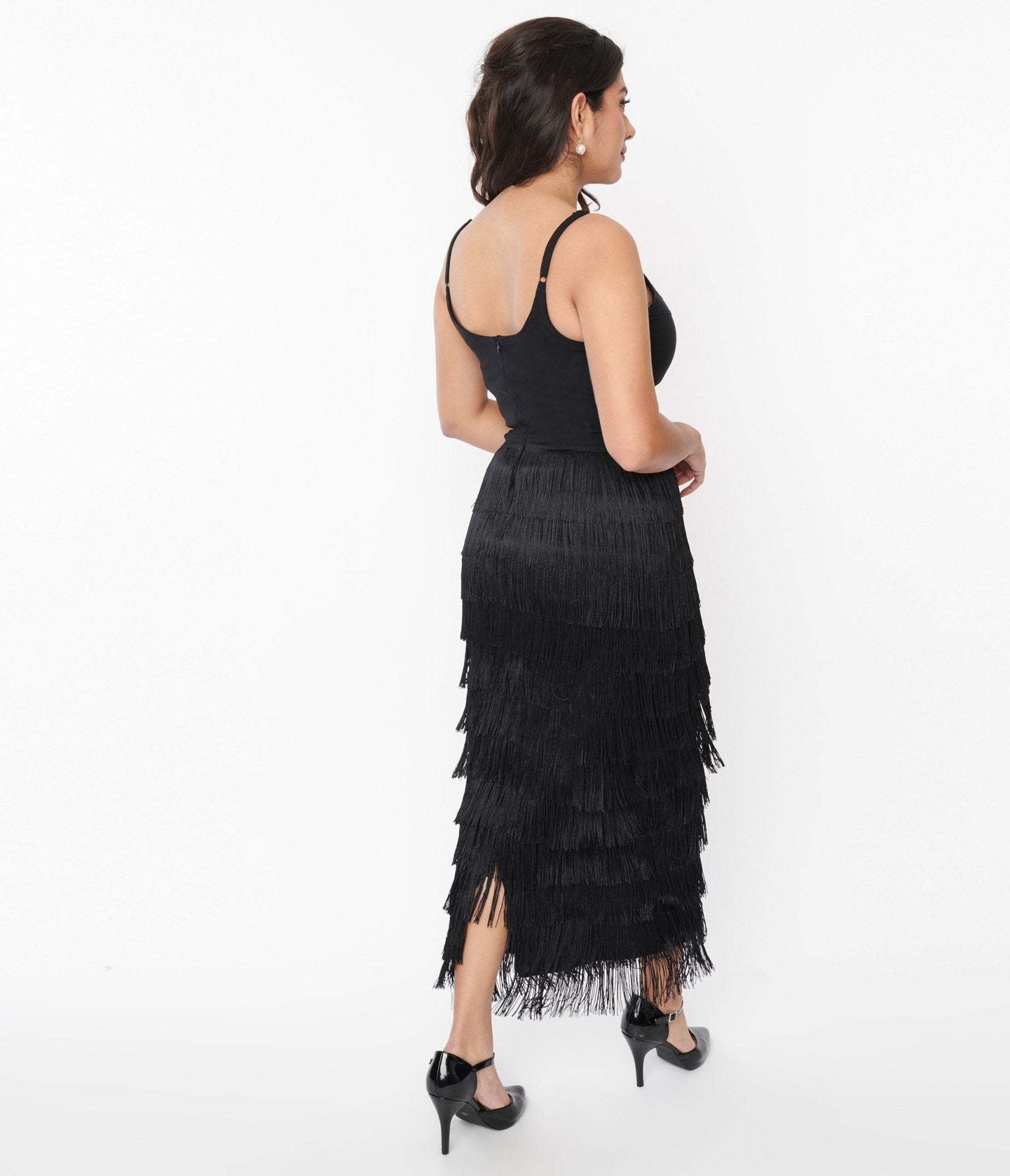 Black Some Like It Hot Fringe Wiggle Dress | Size XSmall