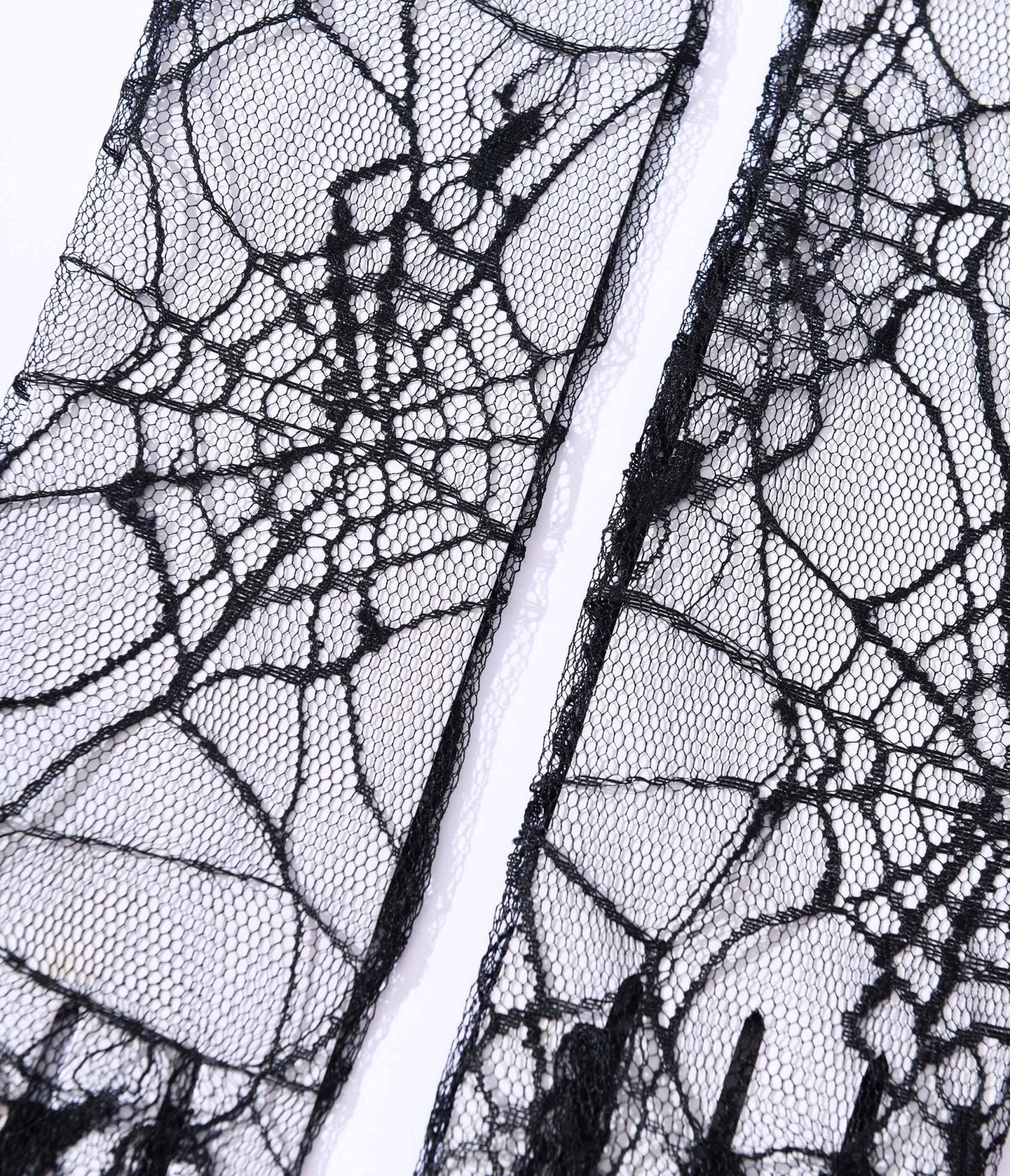 Black Spider Web Mesh Gloves – Unique Vintage