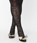 Black Spiderweb Fishnet Tights - Unique Vintage - Womens, HALLOWEEN, ACCESSORIES