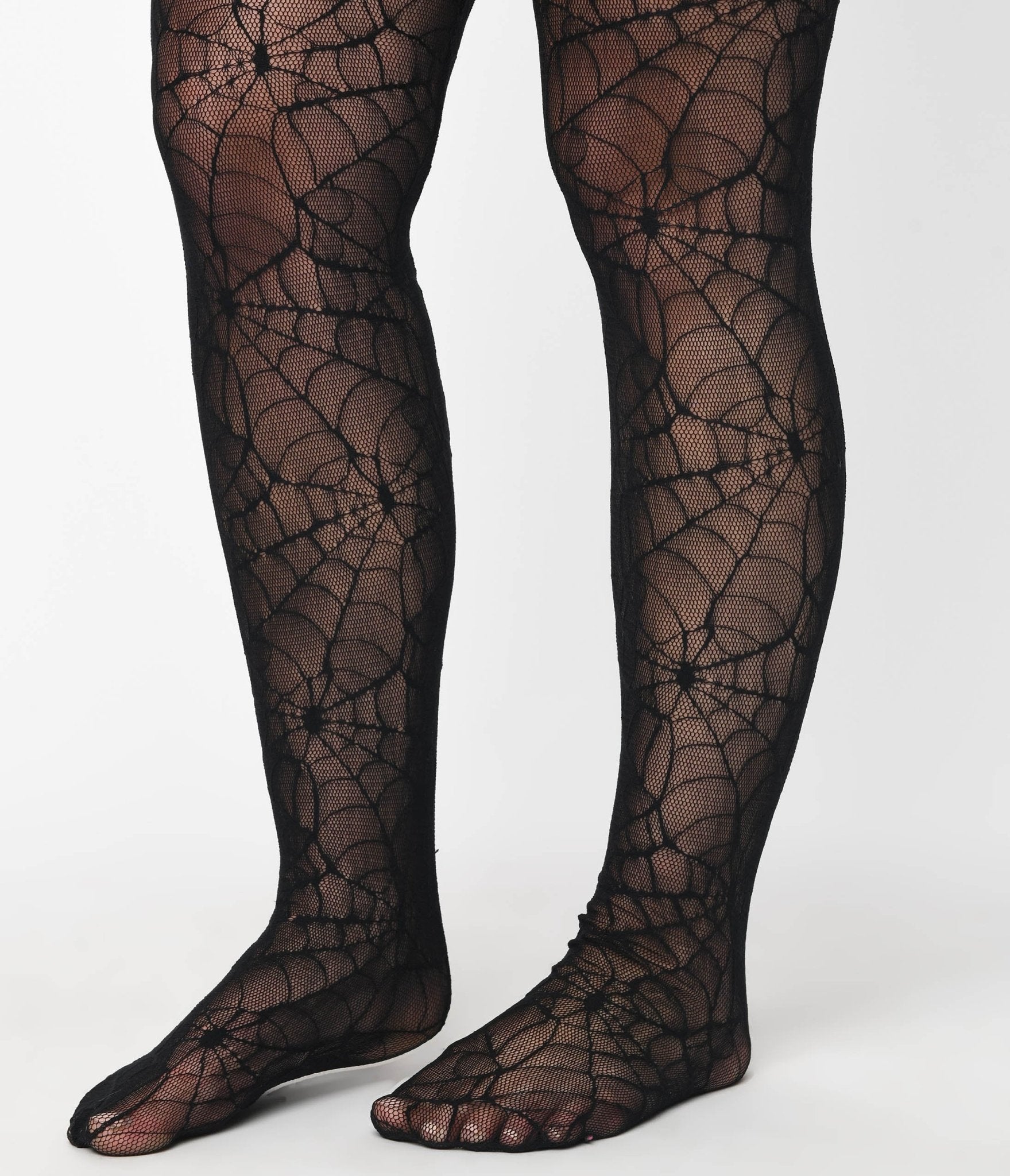 Black Spiderweb Fishnet Tights - Unique Vintage - Womens, HALLOWEEN, ACCESSORIES