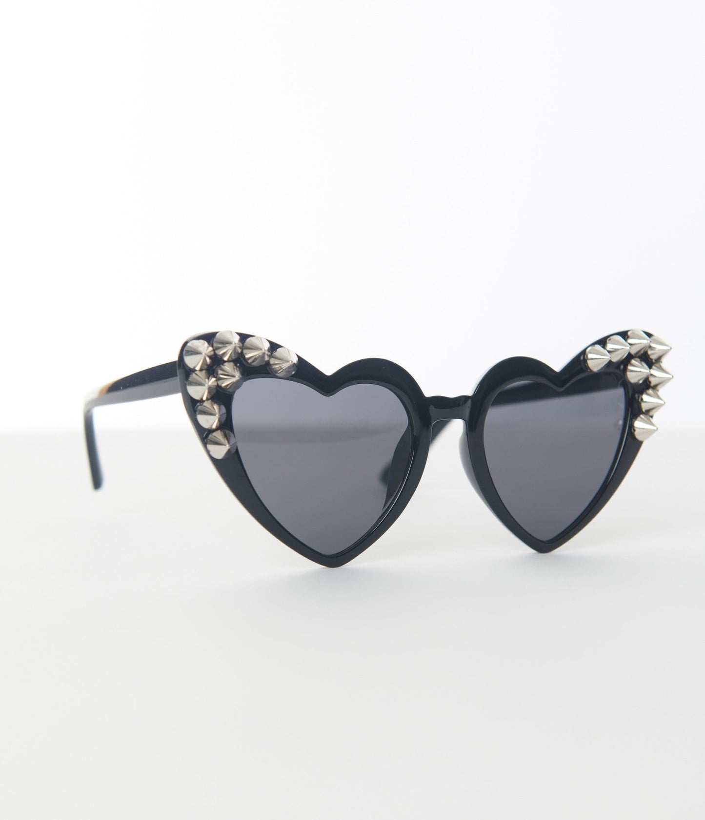 Black Studded Cat Eye Heart Sunglasses - Unique Vintage - Womens, HALLOWEEN, ACCESSORIES