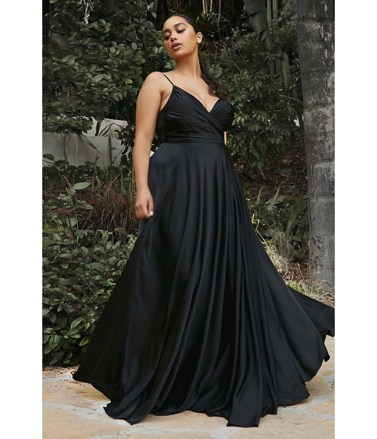 Black Sweetheart Satin Enchanted Bridesmaid Dress - Unique Vintage - Womens, DRESSES, PROM AND SPECIAL OCCASION