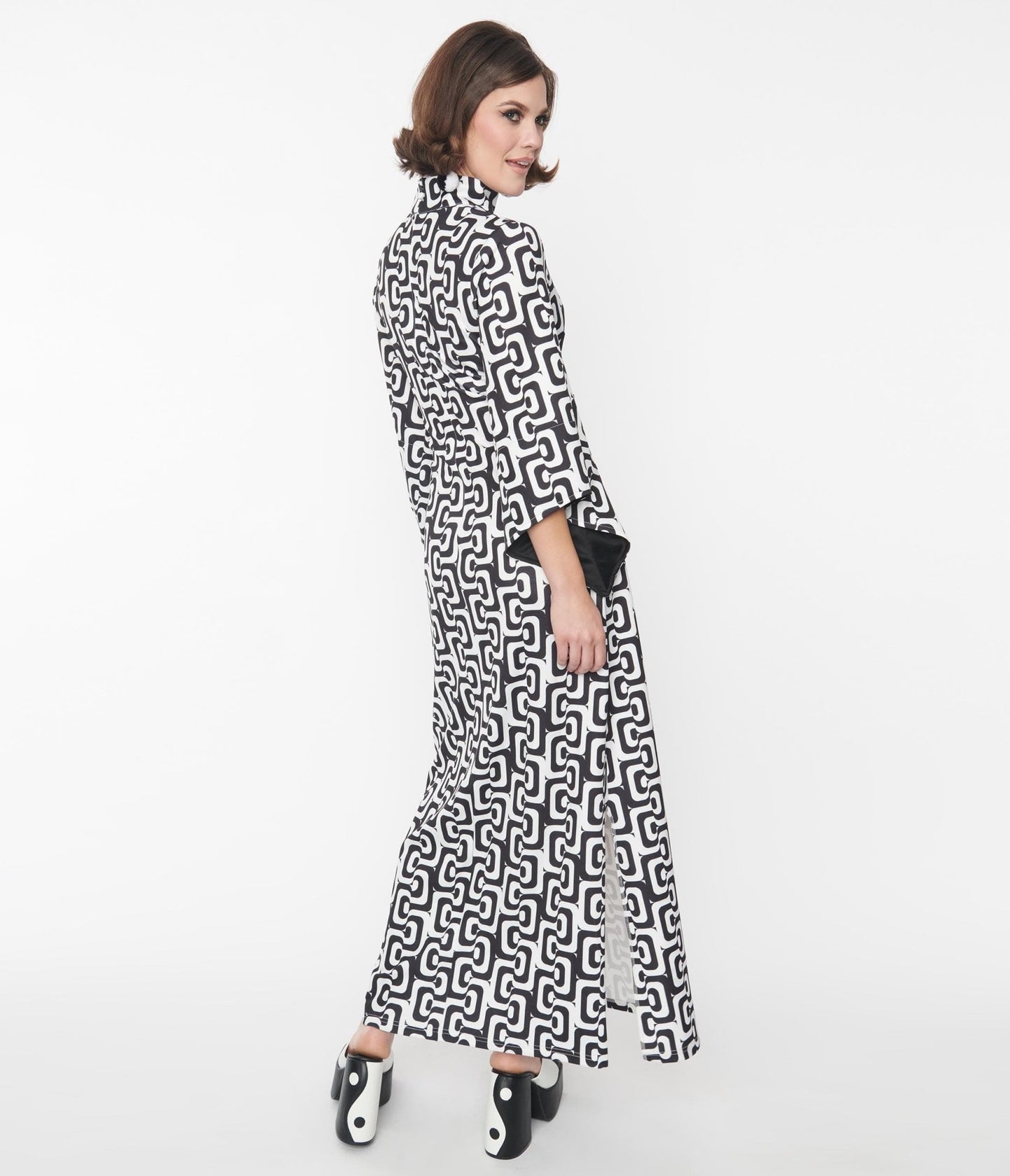 Black & White Mod About You Maxi Dress - Unique Vintage - Womens, DRESSES, MAXI