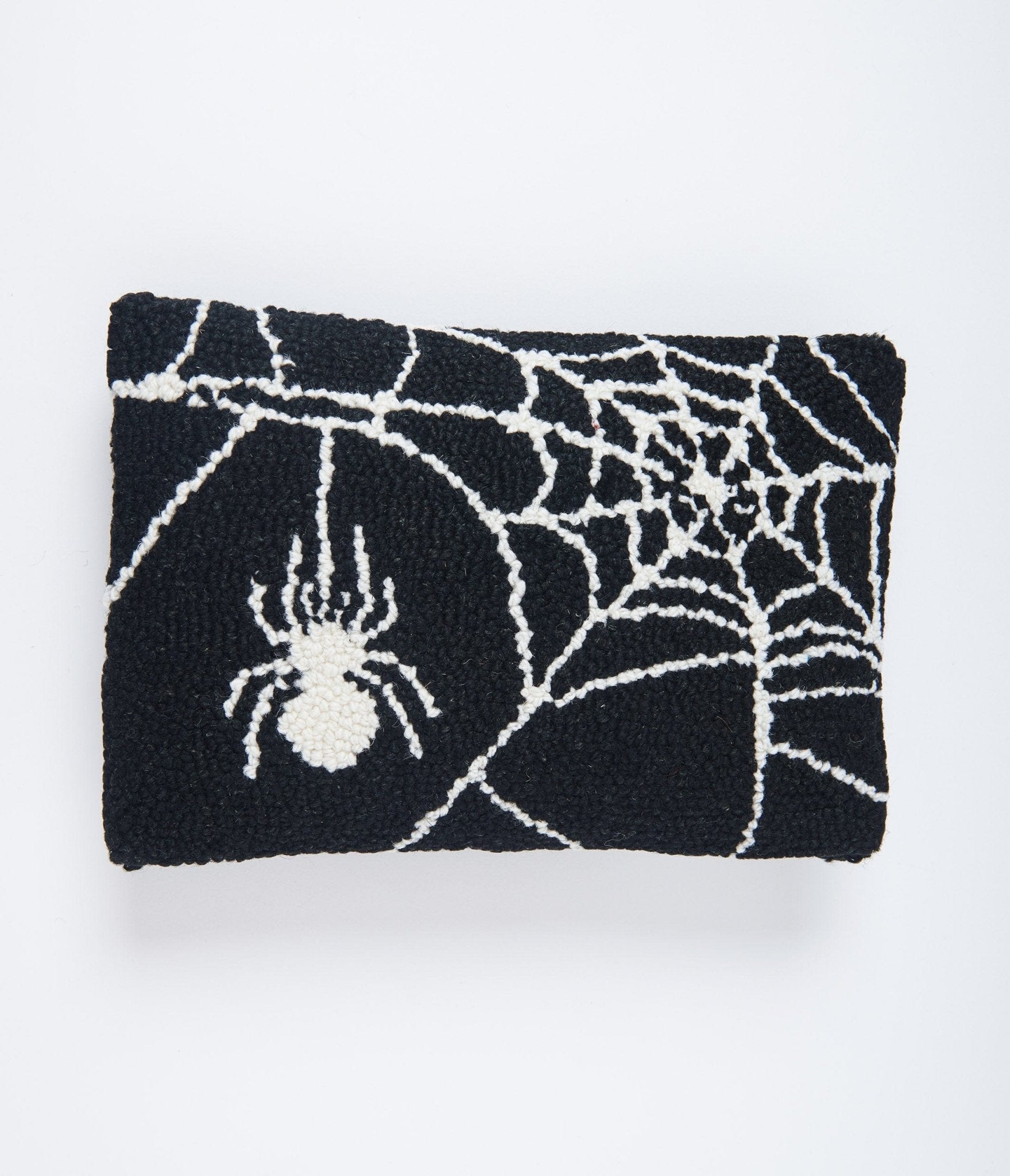 Black & White Spider Web Pillow - Unique Vintage - Womens, HALLOWEEN, ACCESSORIES