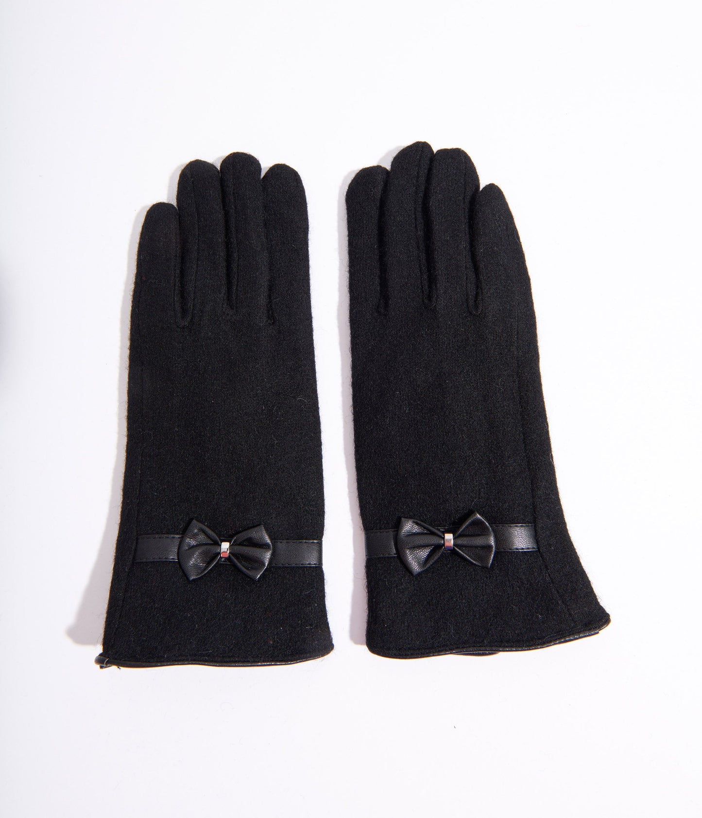Black Wool Texting Gloves - Unique Vintage - Womens, ACCESSORIES, GLOVES/SCARVES