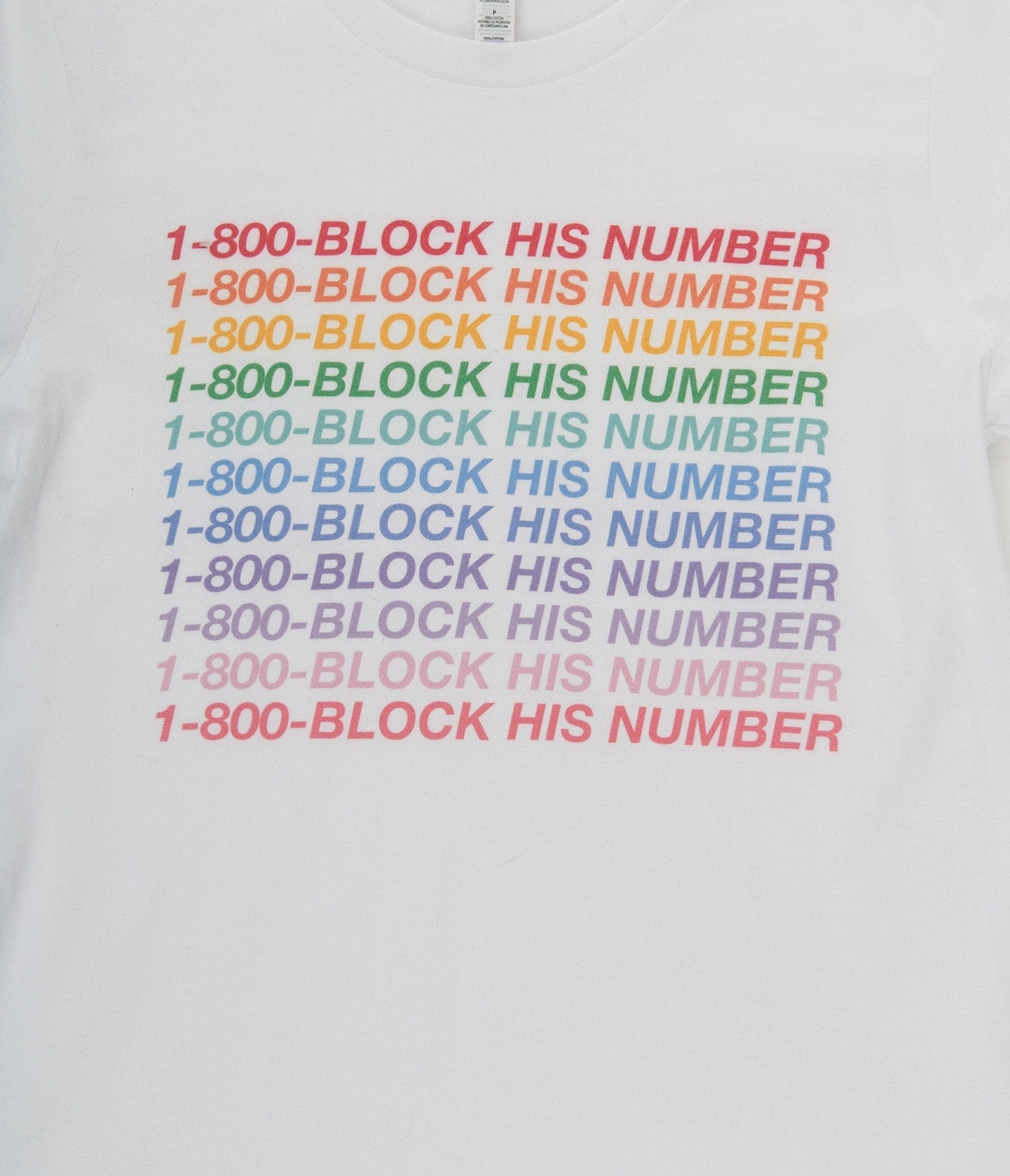 Block His Number Unisex Graphic Tee - Unique Vintage - Womens, GRAPHIC TEES, TEES