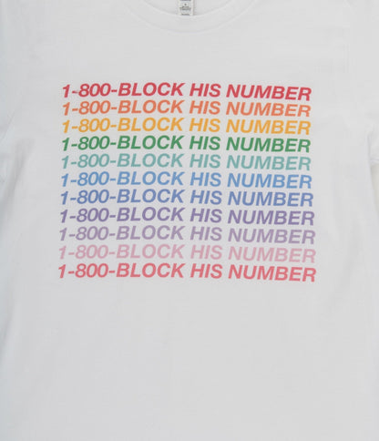 Block His Number Unisex Graphic Tee - Unique Vintage - Womens, GRAPHIC TEES, TEES