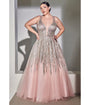 Cinderella Divine  Blush Beaded Shimmer Prom Ball Gown