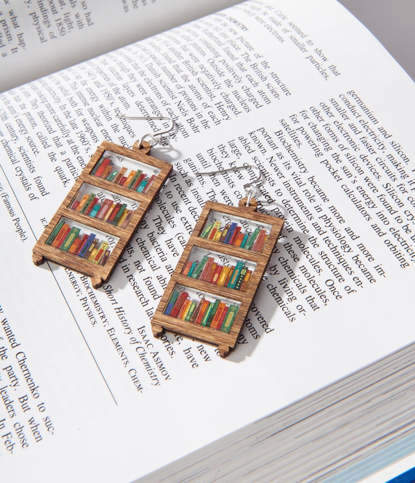 Bookshelf Dangle Earrings - Unique Vintage - Womens, ACCESSORIES, JEWELRY