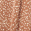 Brown & Cream Abstract Spots Fit & Flare Dress - Unique Vintage - Womens, DRESSES, FIT AND FLARE