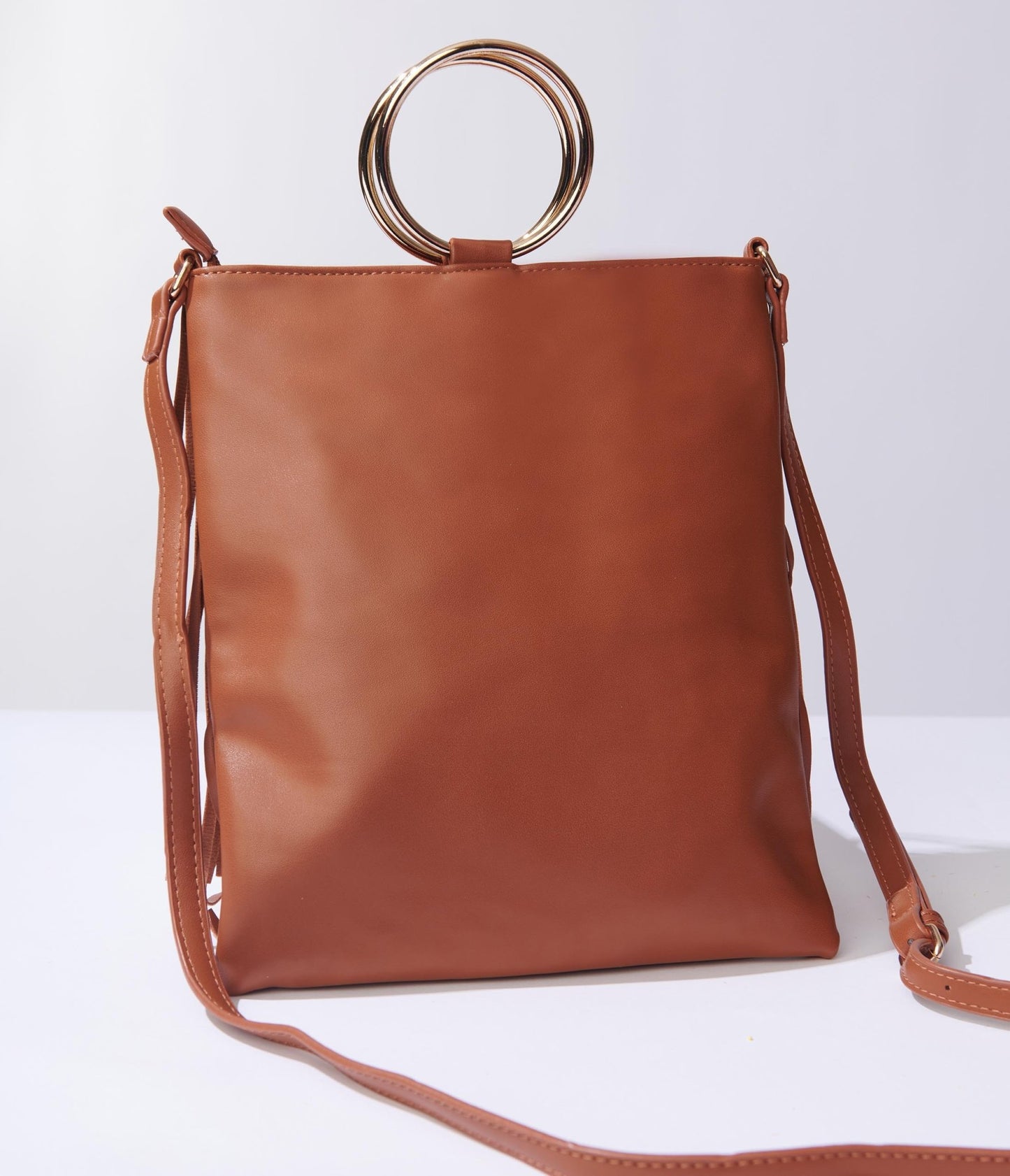 Brown Fringe Leatherette Handbag - Unique Vintage - Womens, ACCESSORIES, HANDBAGS