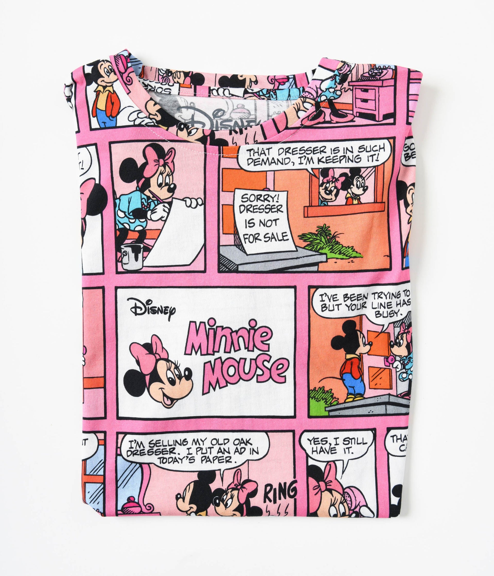 Cakeworthy Minnie Mouse Comic Unisex Graphic Tee - Unique Vintage - Womens, GRAPHIC TEES, TEES