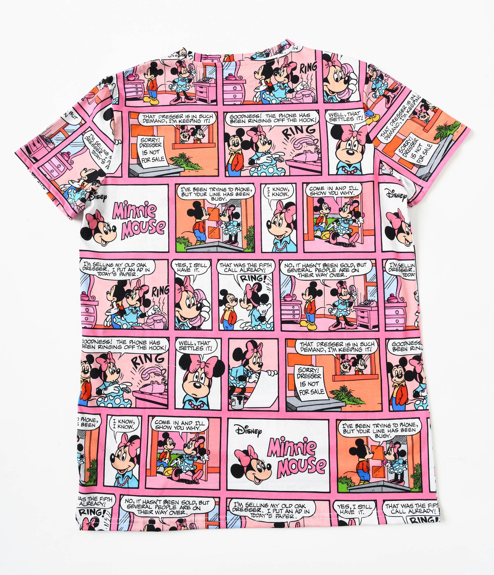 Cakeworthy Minnie Mouse Comic Unisex Graphic Tee - Unique Vintage - Womens, GRAPHIC TEES, TEES