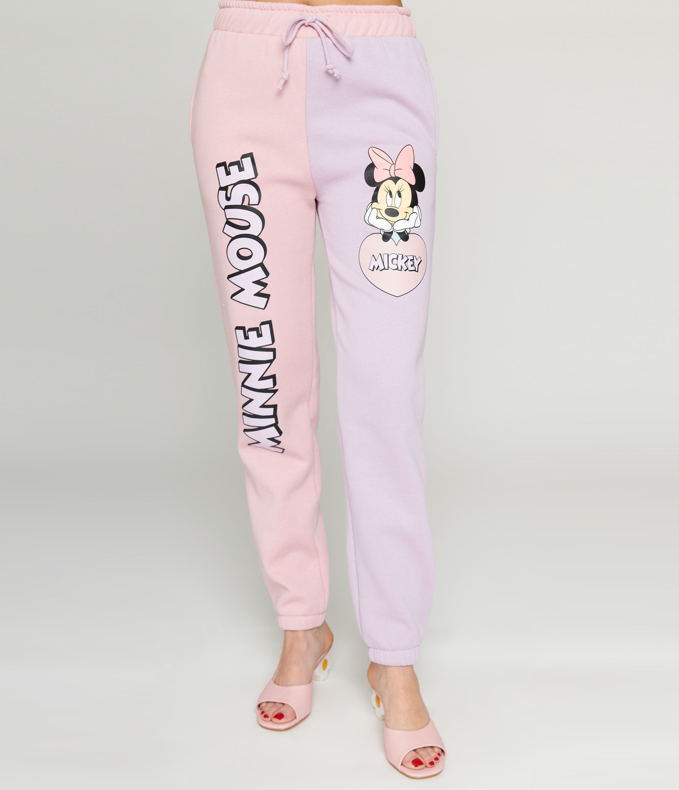 Cakeworthy Pink Purple Colorblock Minnie Mouse Joggers