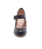 Chelsea Crew Black Leatherette Mary Jane Madeline Heels - Unique Vintage - Womens, SHOES, HEELS