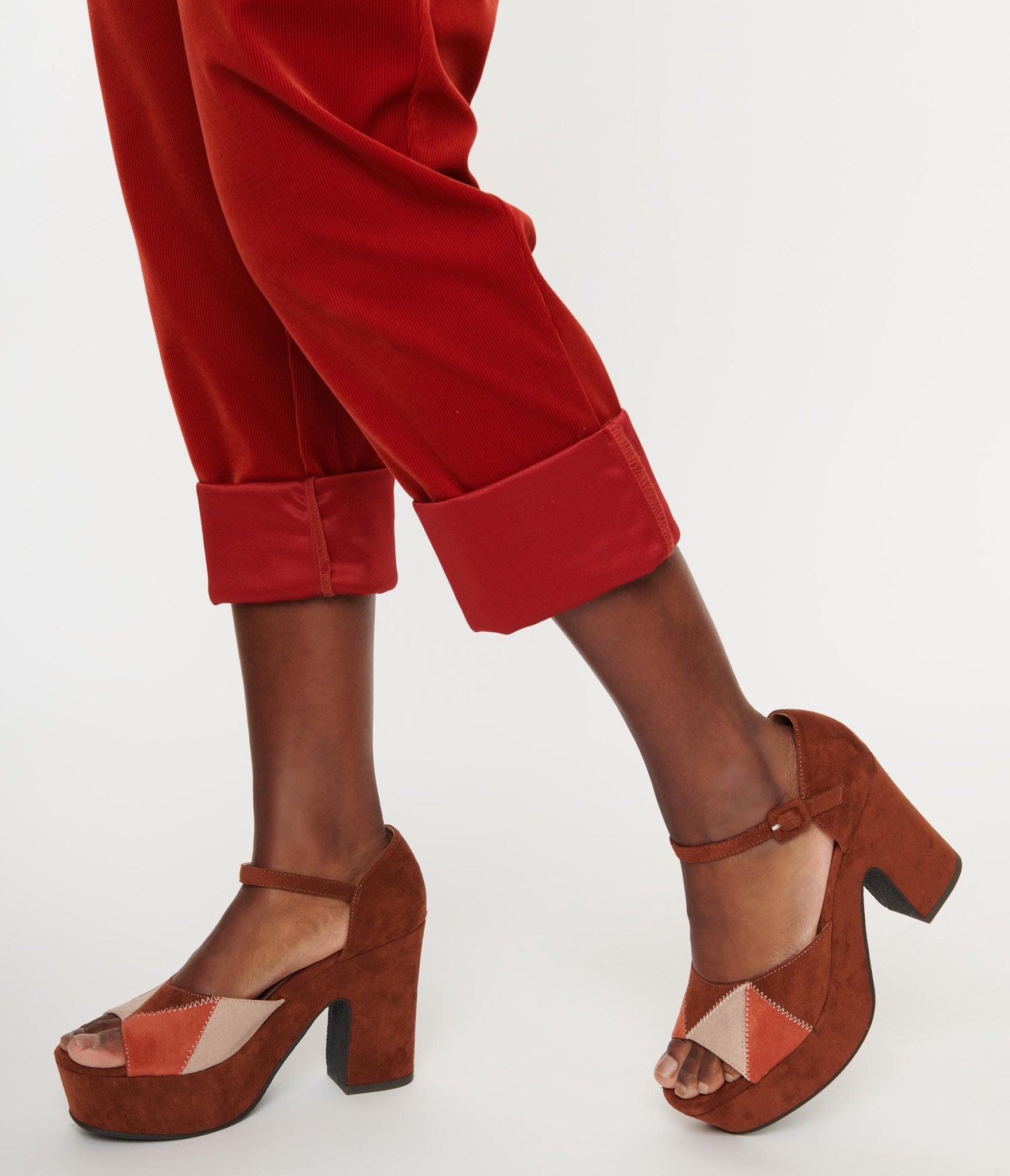 Chelsea Crew Brown Suede Quilted Peep Toe Platform Heels - Unique Vintage - Womens, SHOES, HEELS