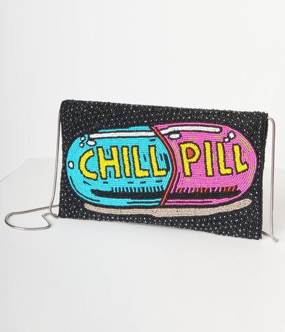 Chill Pill Beaded Clutch - Unique Vintage - Womens, ACCESSORIES, HANDBAGS
