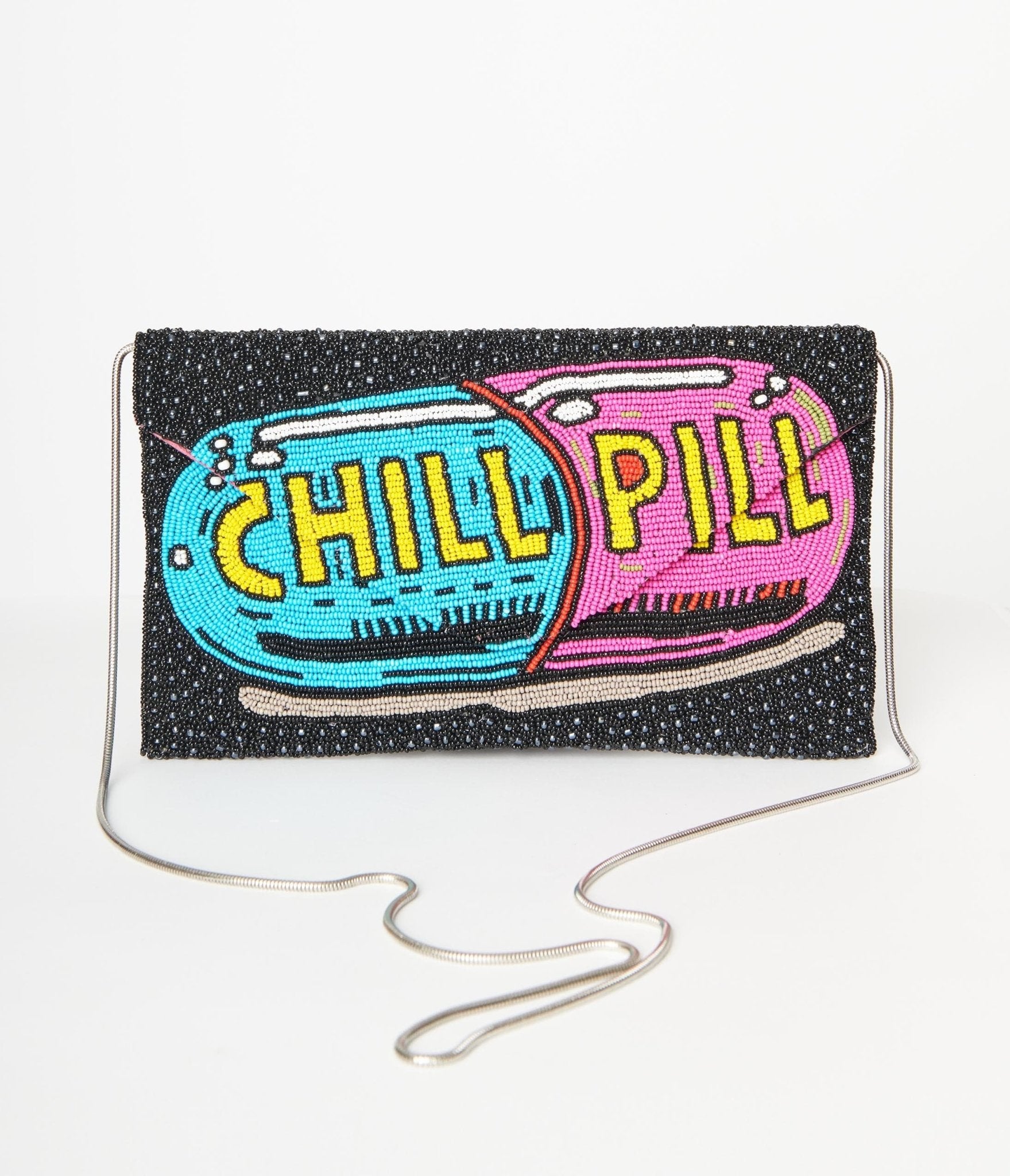 Chill Pill Beaded Clutch - Unique Vintage - Womens, ACCESSORIES, HANDBAGS