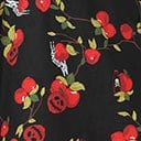 Collectif Black & Red Deathly Apples Cassie Swing Skirt - Unique Vintage - Womens, HALLOWEEN, BOTTOMS