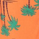 Collectif Orange & Palm Beach Print Oscar Mens Shirt - Unique Vintage - Mens, TOPS, WOVEN TOPS